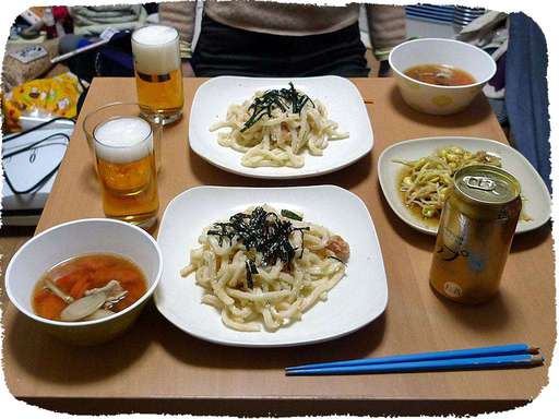 うどん明太子スパ