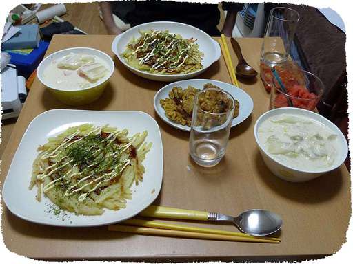 じゃがいものお好み焼き風、白...