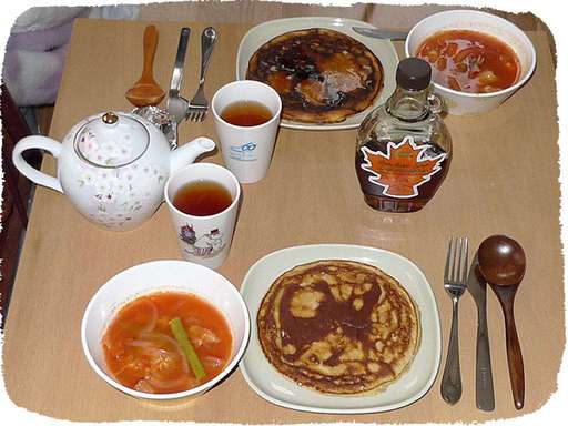 パンケーキとトマトスープ