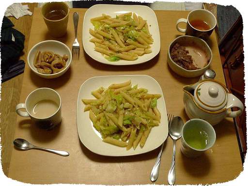 春キャベツのパスタ