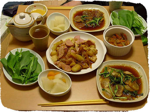 じゃがいもと魚肉ソーセージ炒...