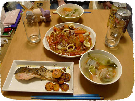 中華風イカ炒め