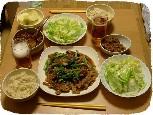 豚肉と小松菜の炒め物
