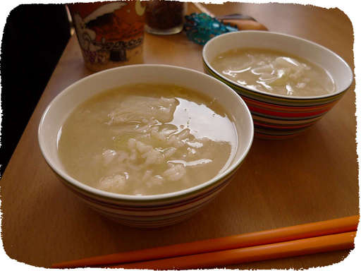かつぶし白菜雑炊