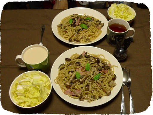きのこづくしパスタ