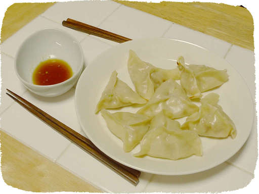 皮から作った餃子