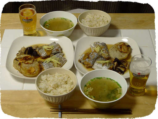 太刀魚と椎茸の煮魚