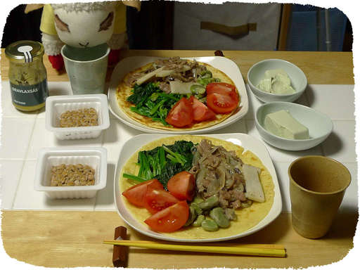 牛肉野菜クレープ包み