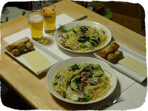 ほうれん草パスタ