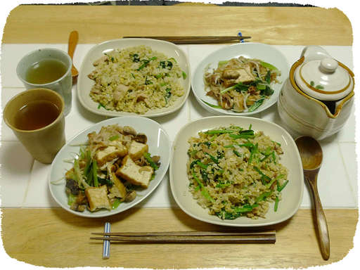 炒飯とチャンプル