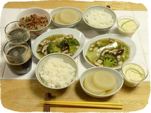 ブロッコリあんかけ、豆腐