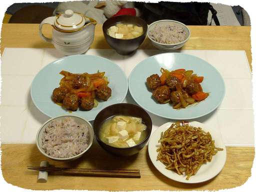 肉団子ケチャップ炒め