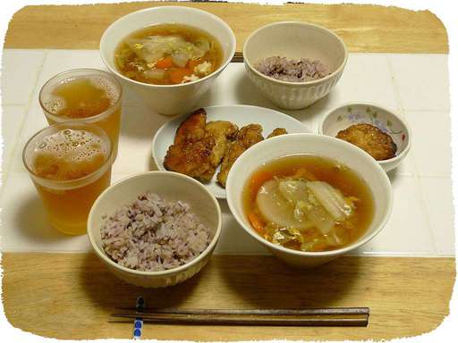 大根スープとチキン南蛮
