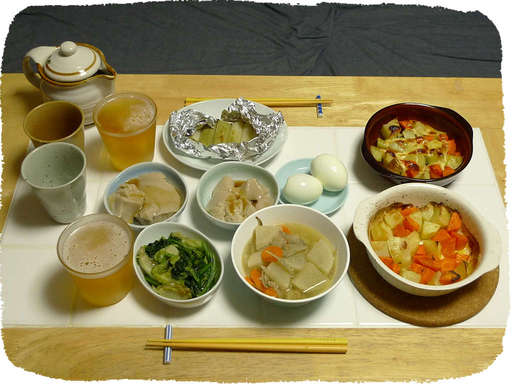 豚汁、ねぎ焼き、じゃがバター...