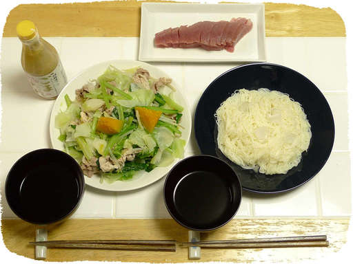 冷しゃぶ、そうめん