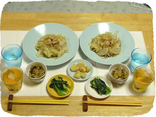 鶏肉キャベツの甘酢あえ