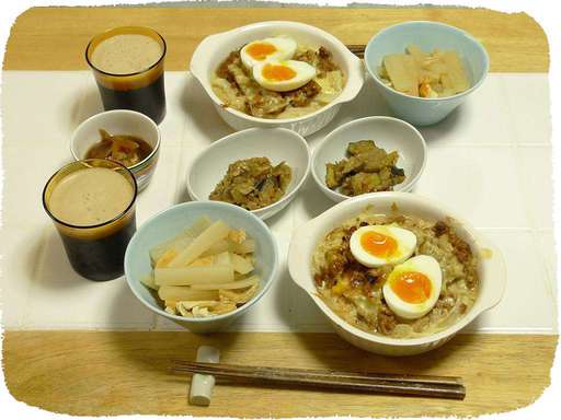 グラタン、大根の煮物