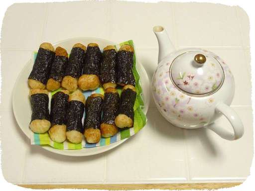 ナガイモの海苔巻揚げ