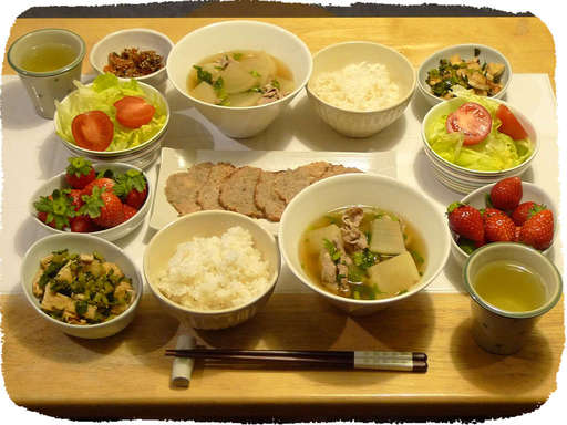 大根スープ、レンコン焼き、い...