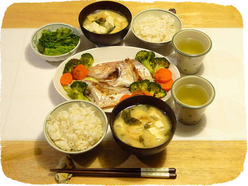 焼きイトヨリ、菜花
