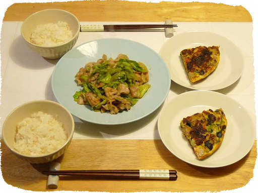 キャベツと豚肉の味噌炒め、具...