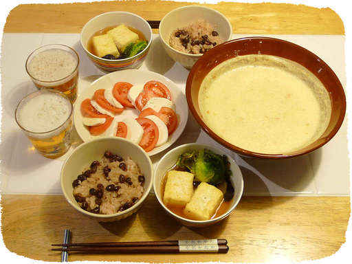 とろろ、揚げ出し豆腐