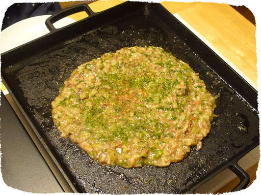 カリフラワーの茎もんじゃ
