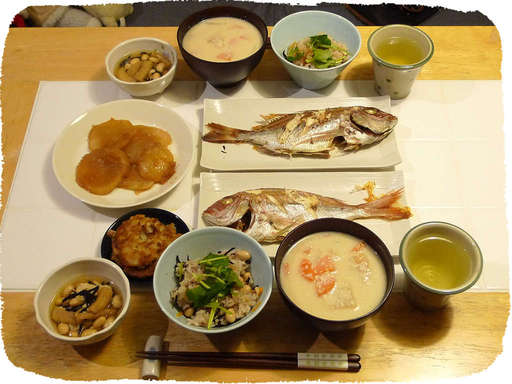 甘鯛塩焼き、粕汁