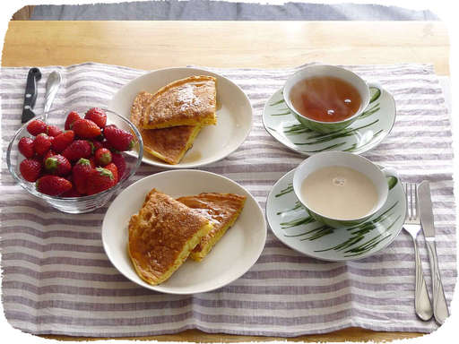 いちごとパンケーキ