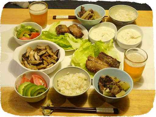 鯖の竜田揚げ、きのこオーブン...
