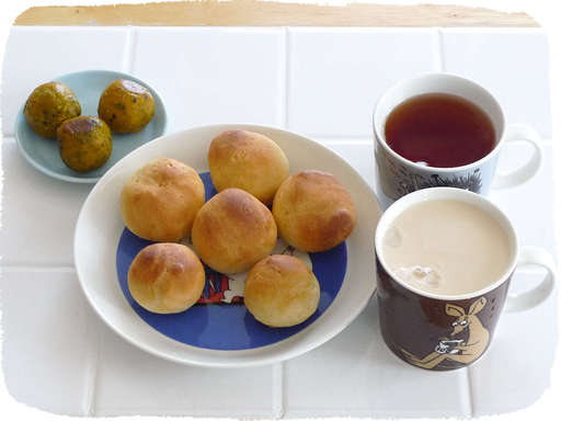 パンとかぼちゃだんご