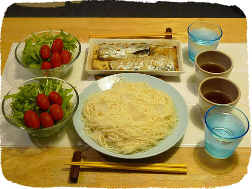 そうめん、太刀魚