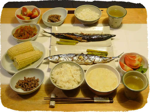 さんま、大根おろし、白とうも...