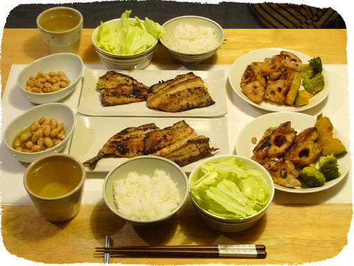 サンマのパン粉焼き、揚げレン...