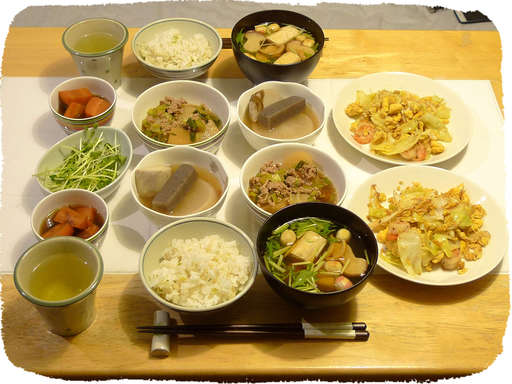 エビ玉子キャベツ炒め、カブひ...