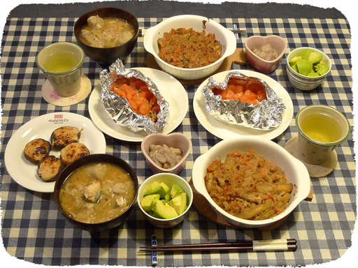 トマトといわしのホイル焼き、...