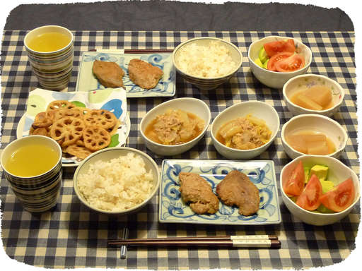 揚げレンコン、マグロの味噌漬...