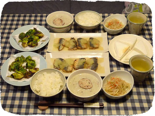 芽キャベツ、ウルメイワシ竜田...