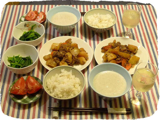 じゃがいもスープ、肉じゃが