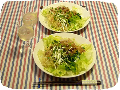 レタスと肉炒め