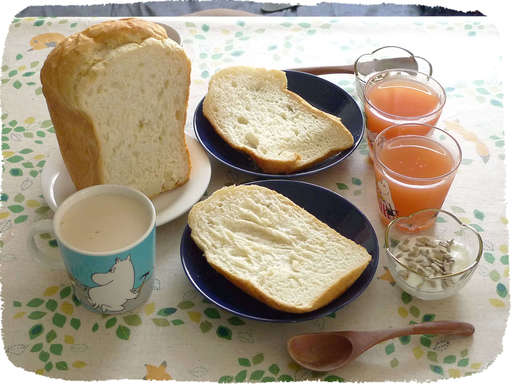 白パン朝ごはん