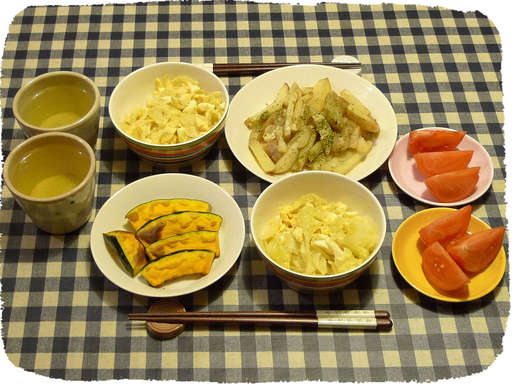 かぼちゃのオーブン焼き、キャ...