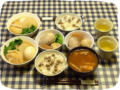 いもぼう、おでん、むかごご飯