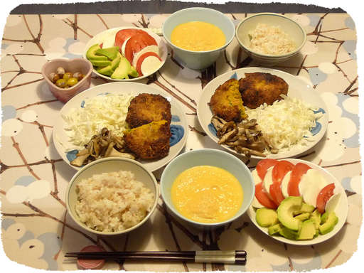 コロッケとにんじんスープ