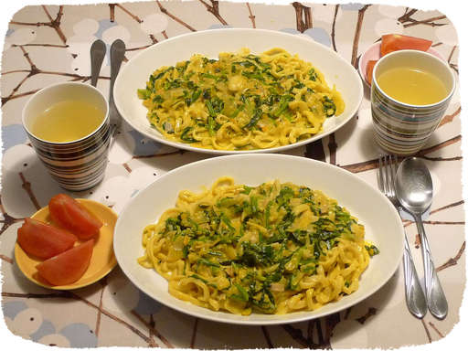 かぼちゃクリーム生パスタ