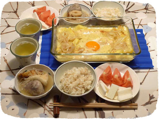 グラタン、おでんの残り
