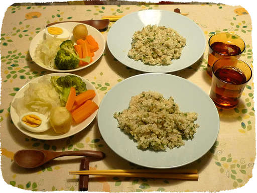 ぎょうざ中身チャーハンと蒸し...