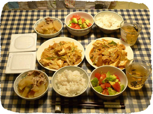 キャベツ厚揚げ中華風炒め