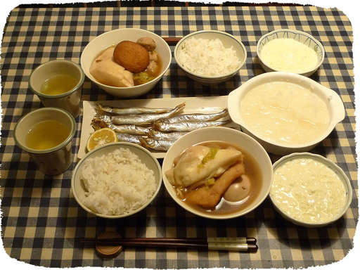 おでん、ししゃも、大根おろし