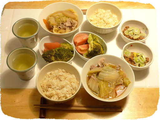 白菜と豚肉の煮物